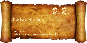 Dudás Romána névjegykártya