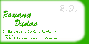 romana dudas business card